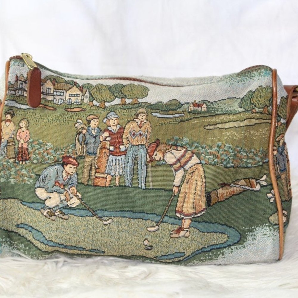 Vintage golf crossbody small purse